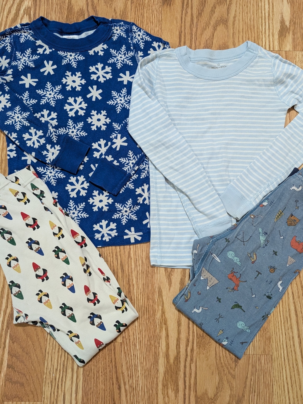 Hanna Andersson Blue Long Sleeve Pants Pajama Bundle 110 5T